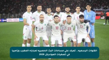 القنوات الرسمية.. تعرف على مساحات البث الحصرية لمباراة المغرب وزامبيا في تصفيات المونديال 2026